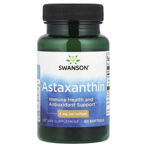 Swanson Astaxanthin 4 mg 60 softgels SWU730 фото