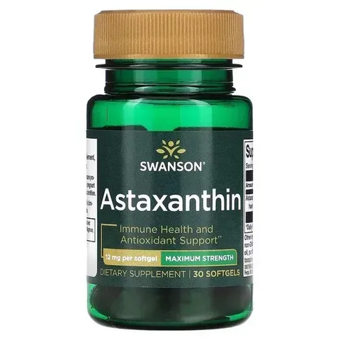 Swanson Astaxanthin - Maximum Strength 12 mg 30 softgels SWU845 фото