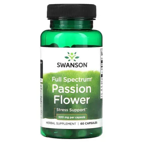 Swanson Passion Flower Full Spectrum 500 mg 60 capsules SW1143 фото