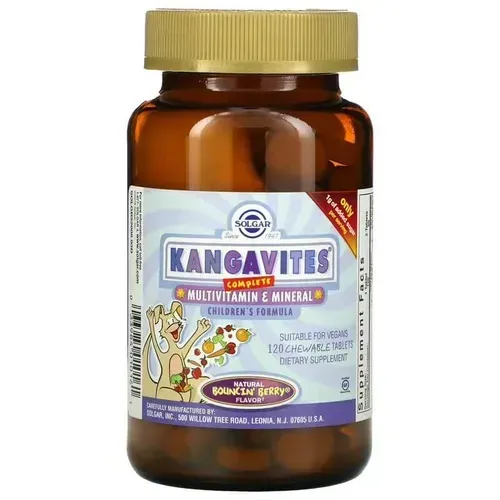 Solgar Kangavites Complete Multivitamin & Mineral 120 Chewable Tablets SOL-01016 фото