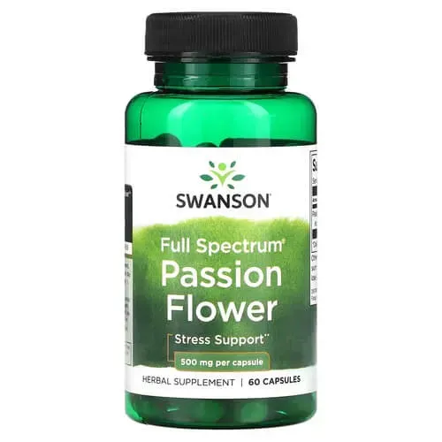 Swanson Passion Flower Full Spectrum 500 mg 60 капсул SW1143 фото