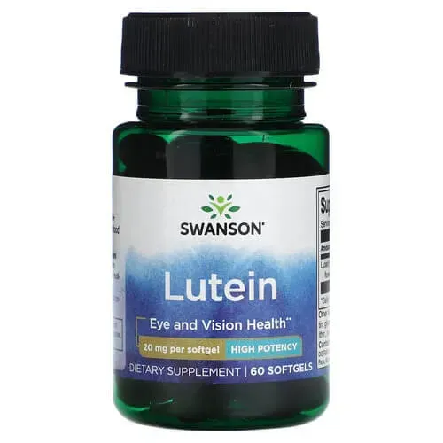 Swanson Lutein 20 mg 60 softgels - 04.2026 SWU993 фото