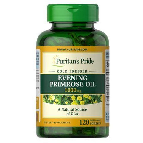 Puritan's Pride Evening Primrose Oil 1000 mg with GLA 120 softgels 07374 фото