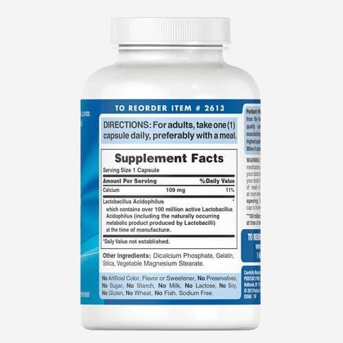 Puritan's Pride Probiotic Acidophilus 250 tab 02613 фото