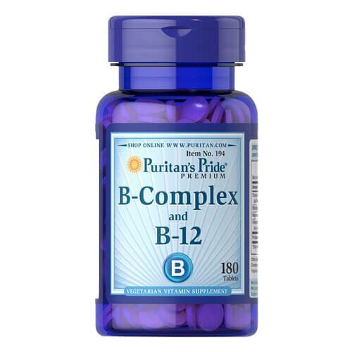 Puritan's Pride Vitamin B-Complex and Vitamin B-12 180 tab 0194 фото