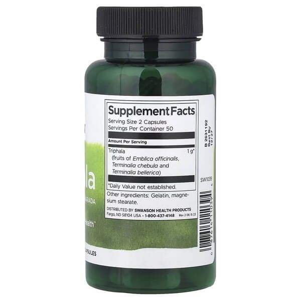 Swanson Triphala with Amla Behada & Harada 500 mg 100 caps SW1039 фото