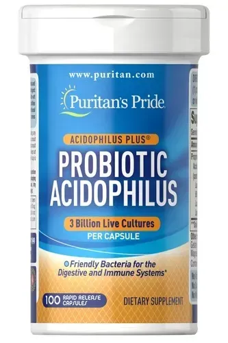 Puritan's Pride Probiotic Acidophilus 3 billion 100 caps - 08.2026 01540 фото