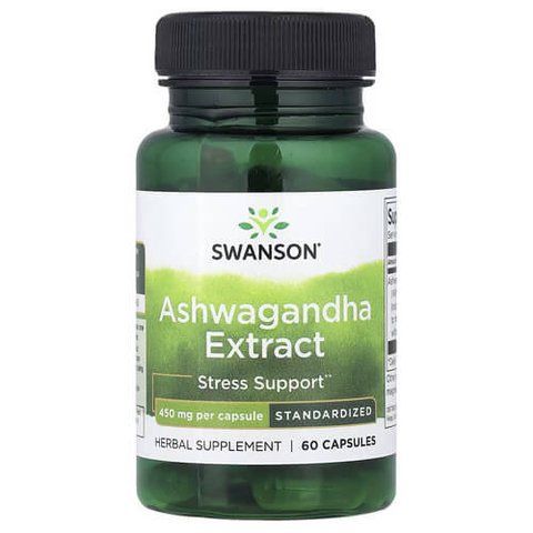 Swanson Ashwagandha Extract Standardized 450 mg 60 капсул SWH287 фото