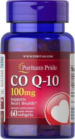 Puritan's Pride Co Q-10 100 mg 60 softgels 15593 фото