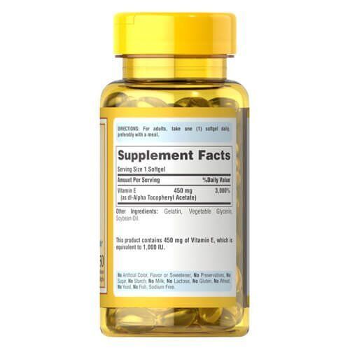 Puritan's Pride Vitamin E 450 mg 50 softgels 1780 фото