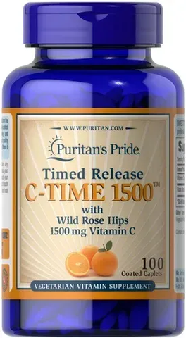 Puritan's Pride Vitamin C-1500 mg with Rose Hips Timed Release 100 tab 2802 фото