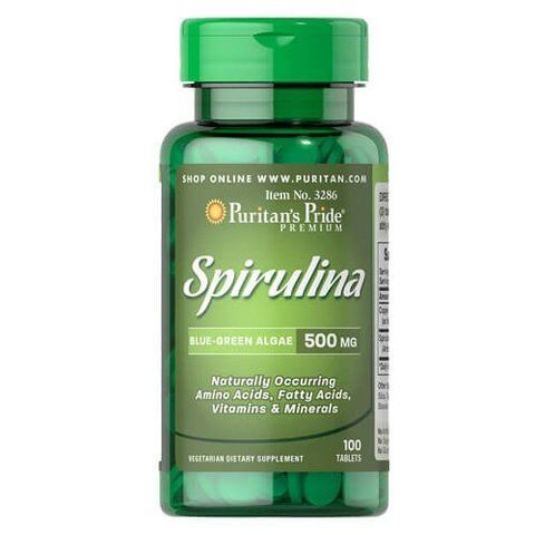 Puritan's Pride Spirulina 500 mg 100 tab 3286 фото