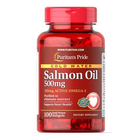 Puritan's Pride Omega-3 Salmon Oil 500 mg 100 капсул 12101 фото
