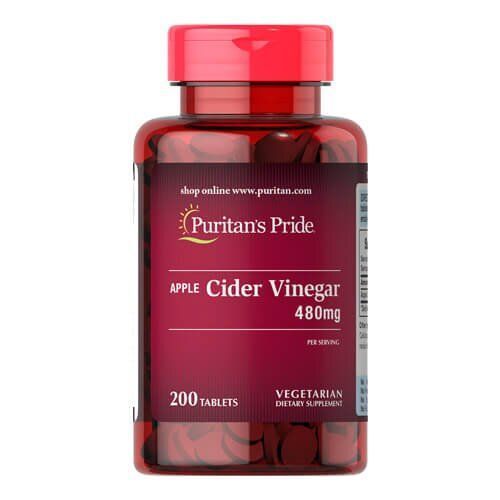 Puritan's Pride Apple Cider Vinegar 480 mg 200 tab 02941 фото