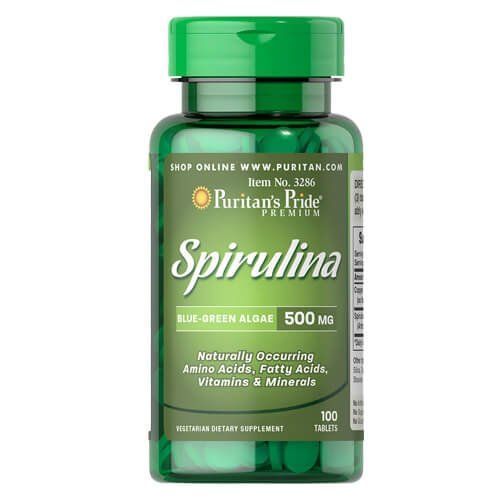Puritan's Pride Spirulina 500 mg 100 tab 3286 фото