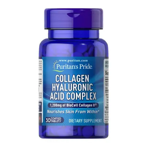 Puritan's Pride Collagen Hyaluronic Acid Complex 30 tab 26205 фото