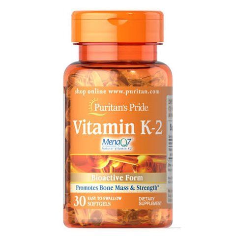 Puritan's Pride Vitamin K-2 (MenaQ7) 100 mcg 30 softgels 64700 фото
