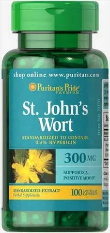 Puritan's Pride St. John's Wort Standardized Extract 300 mg 100 капсул 5070 фото
