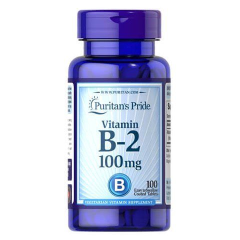 Puritan's Pride Vitamin B-2 (Riboflavin) 100 mg 100 tab 0640 фото