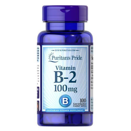 Puritan's Pride Vitamin B-2 (Riboflavin) 100 mg 100 tab 0640 фото