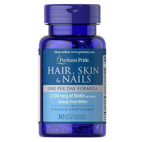 Puritan's Pride Hair, Skin Nails One Per Day Formula 30 softgels - 12.2026 50779 фото