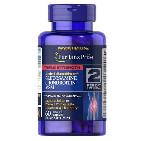 Puritan's Pride Triple Strength Glucosamine, Chondroitin MSM 60 tab 17897 фото