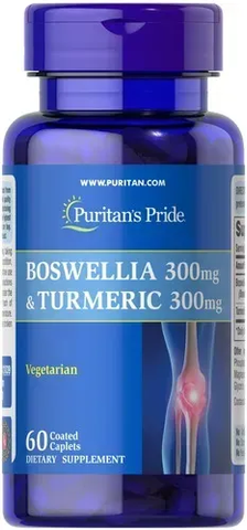 Puritan's Pride Boswellia 300 mg & Turmeric 300 mg 60 tab 21039 фото