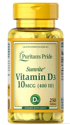 Puritan's Pride Vitamin D3 400 IU 250 таблеток 1143 фото