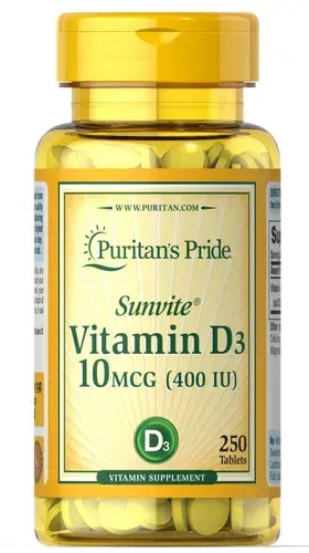 Puritan's Pride Vitamin D3 400 IU 250 tab 1143 фото