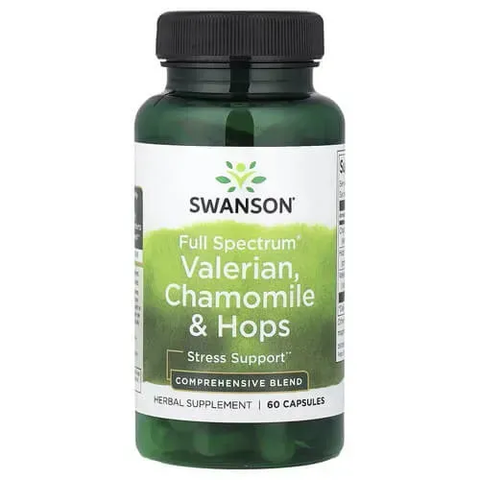 Swanson Valerian, Chamomile & Hops Full Spectrum 60 capsules SW1665 фото